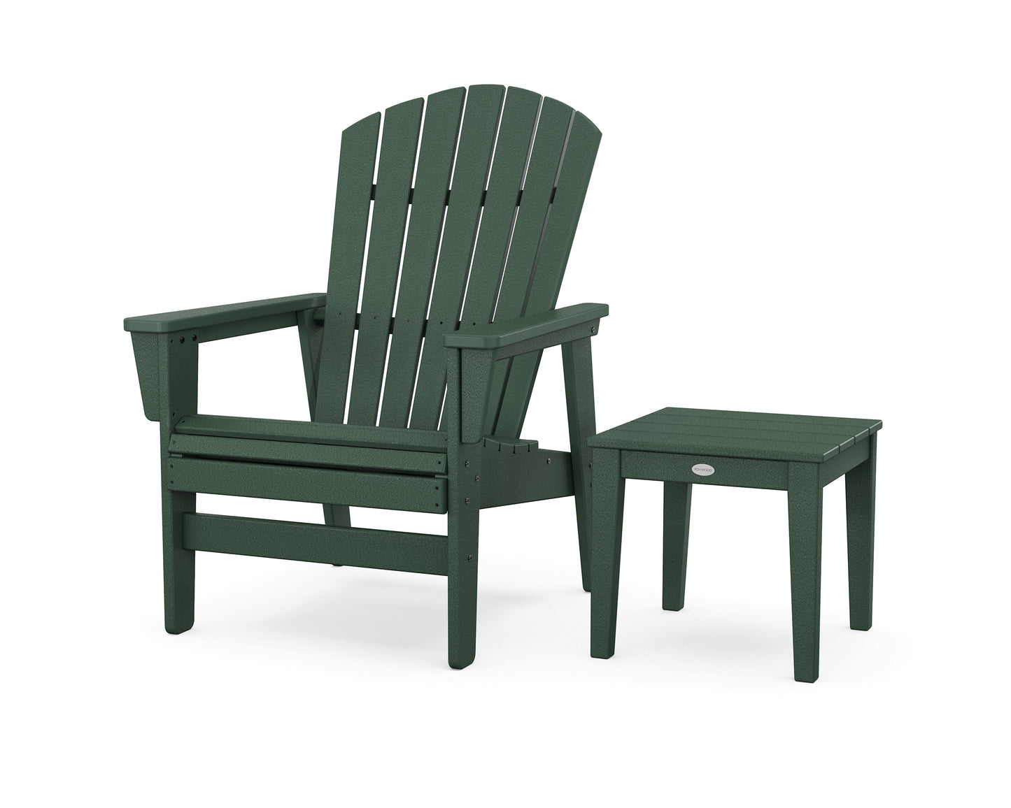 Nautical Grand Upright Adirondack Chair with Side Table
