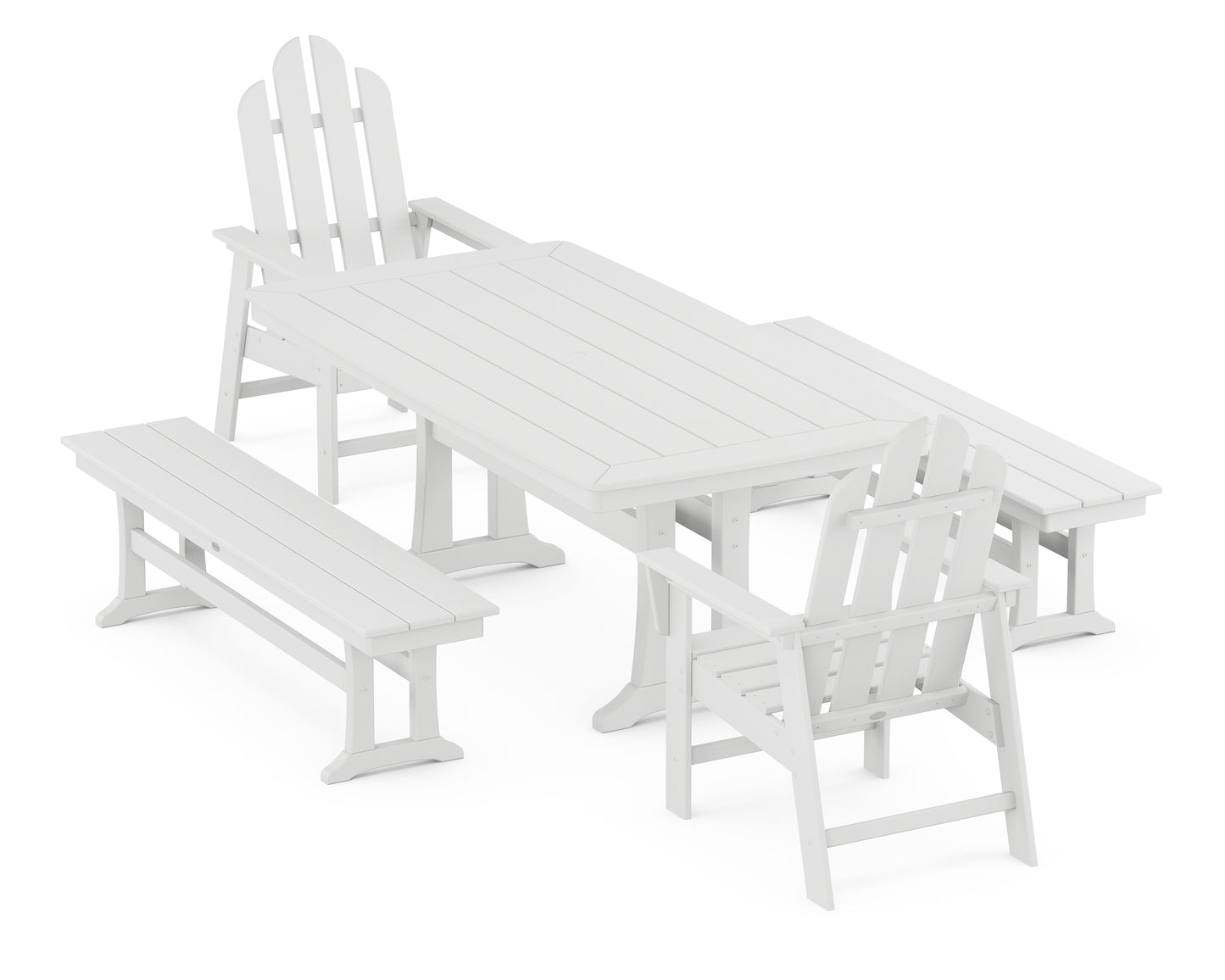 Long Island 5-Piece Dining Set with Trestle Legs