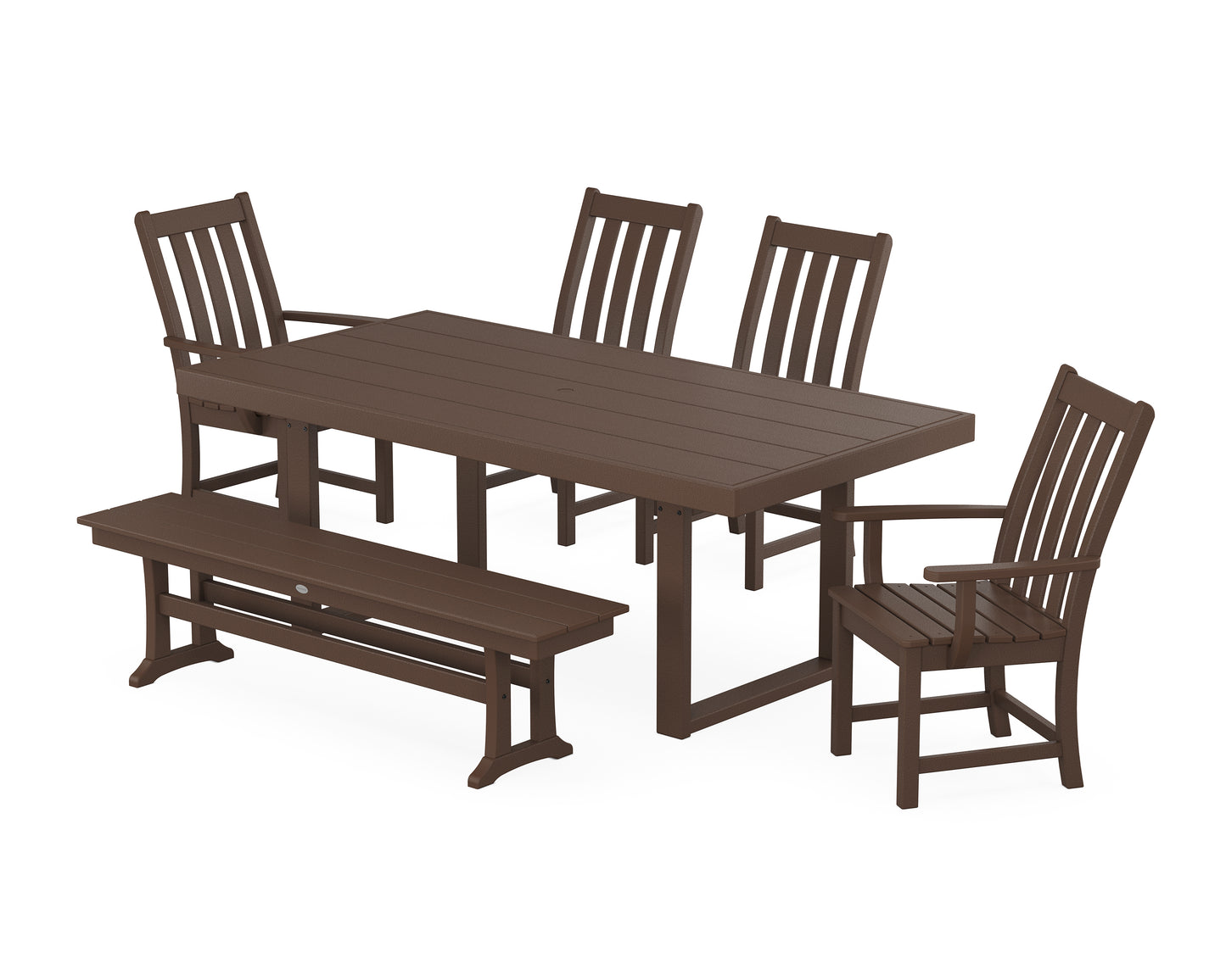 Vineyard 6-Piece Dining Set with Bench