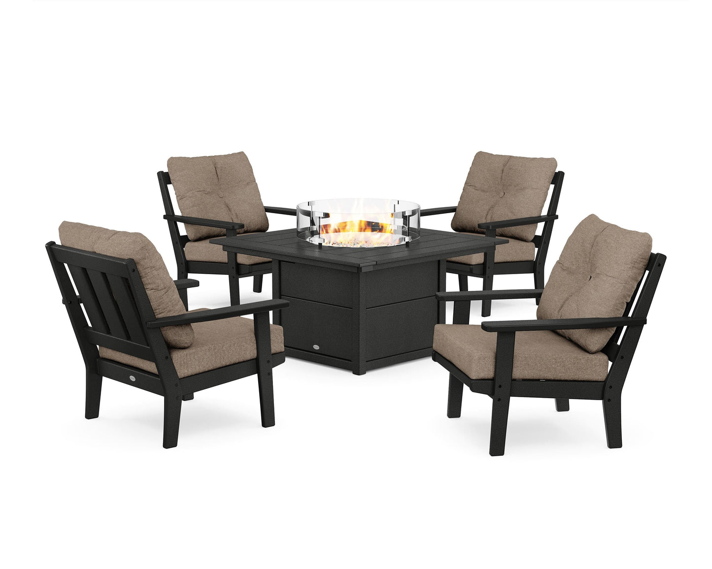 Oxford 5-Piece Deep Seating Set with Fire Pit Table