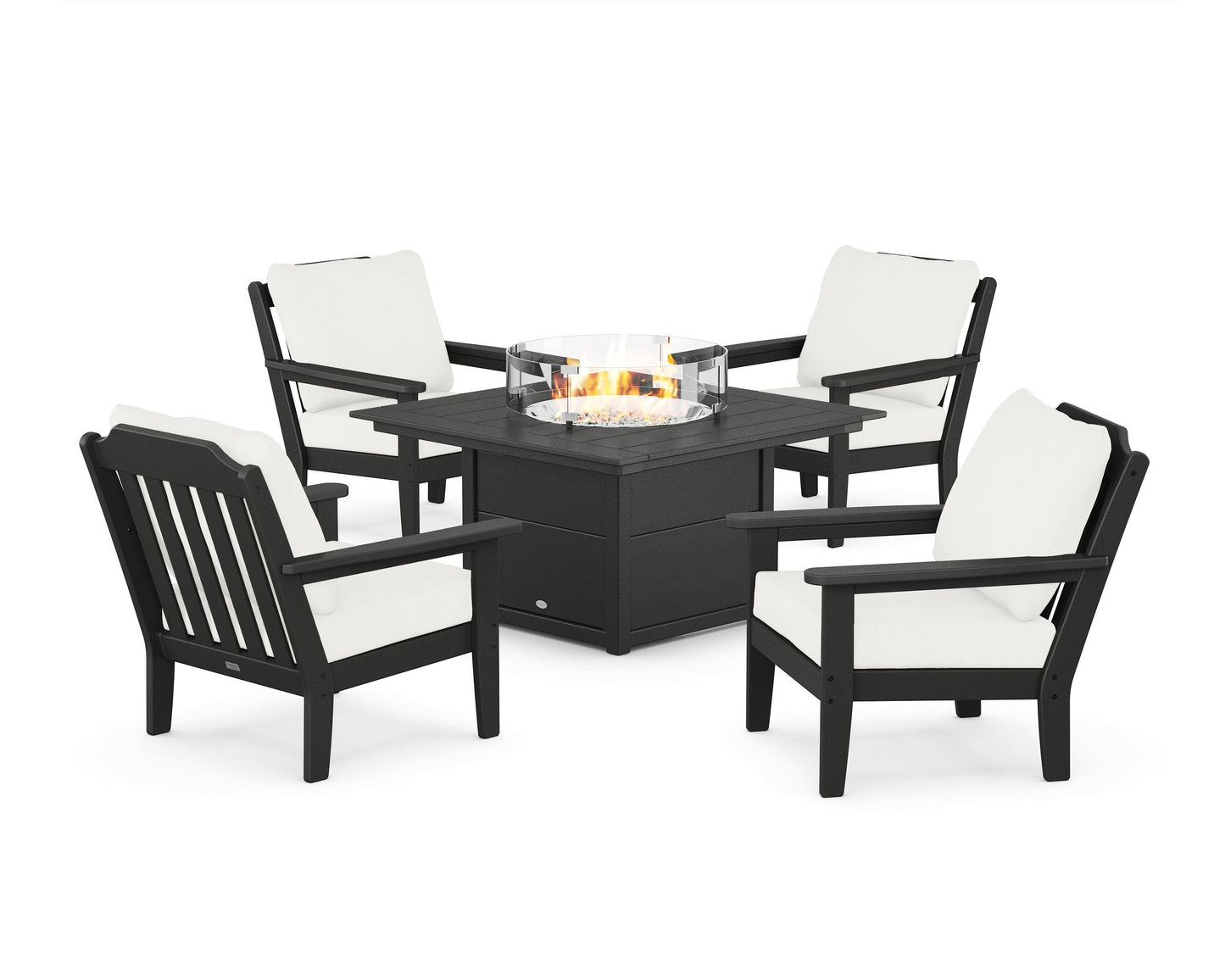 Cottage 5-Piece Deep Seating Set with Fire Pit Table