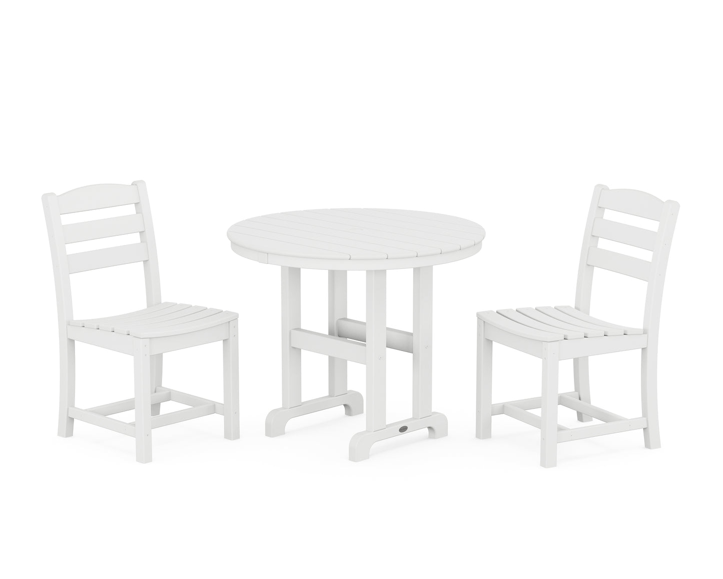 La Casa Cafe Side Chair 3-Piece Round Dining Set