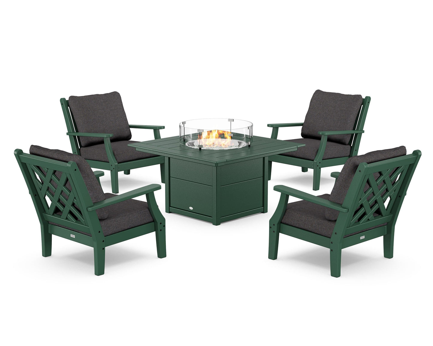 Wovendale 5-Piece Deep Seating Set with Fire Pit Table