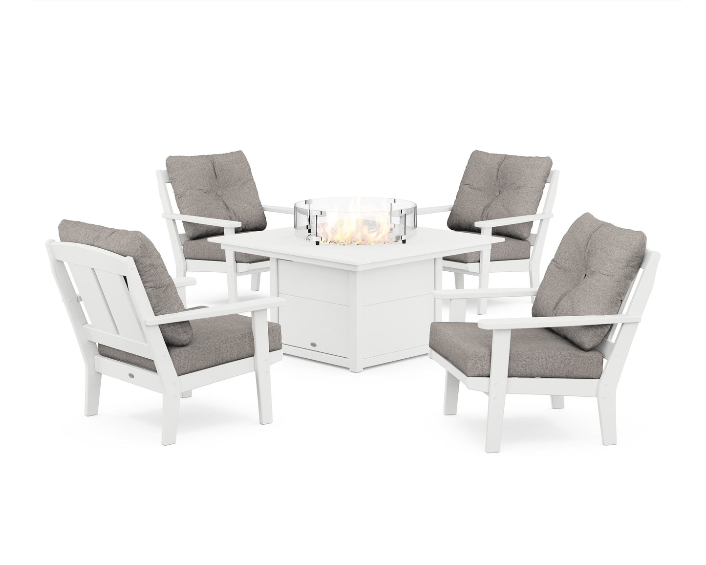 Mission 5-Piece Deep Seating Set with Fire Pit Table