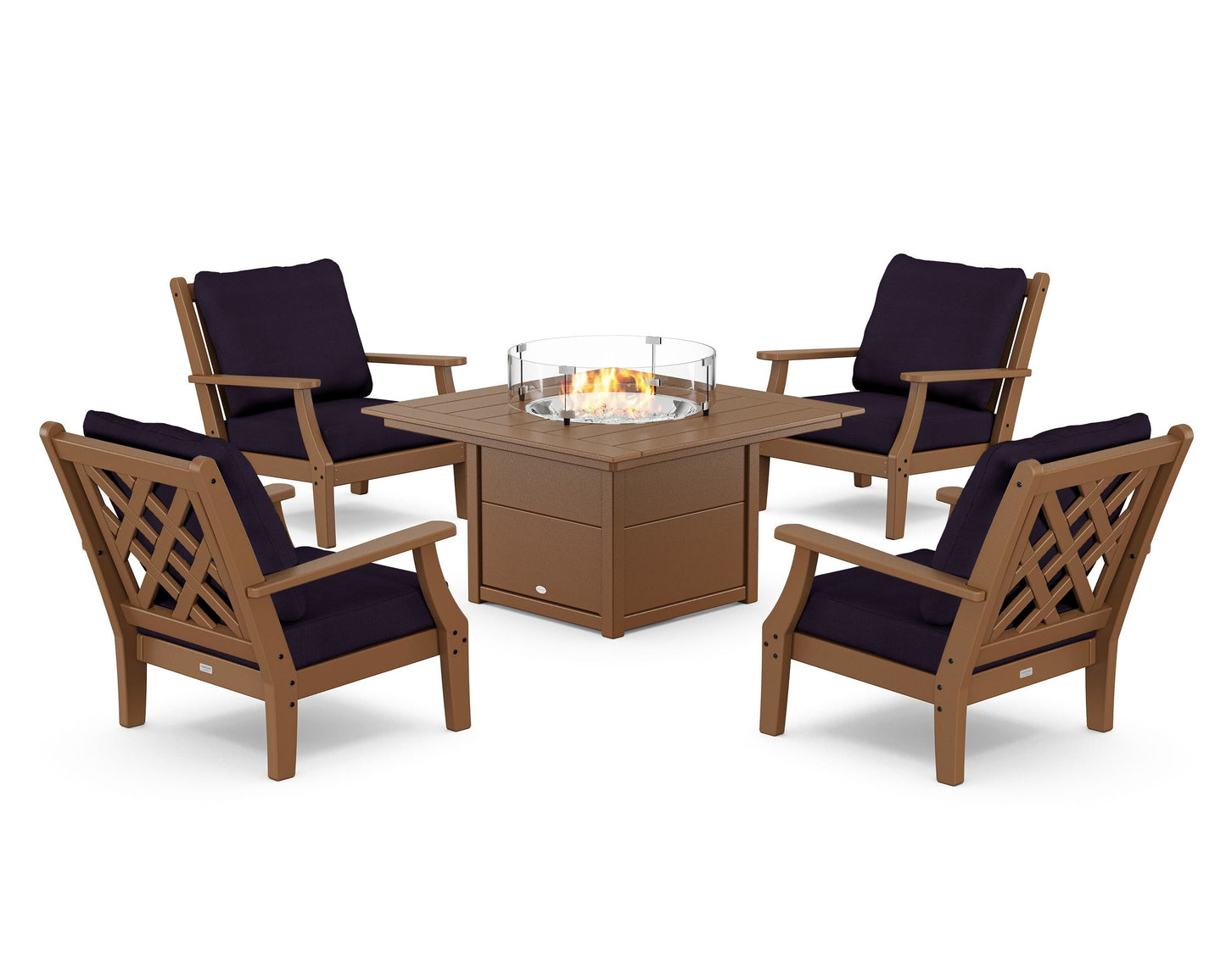 Wovendale 5-Piece Deep Seating Set with Fire Pit Table