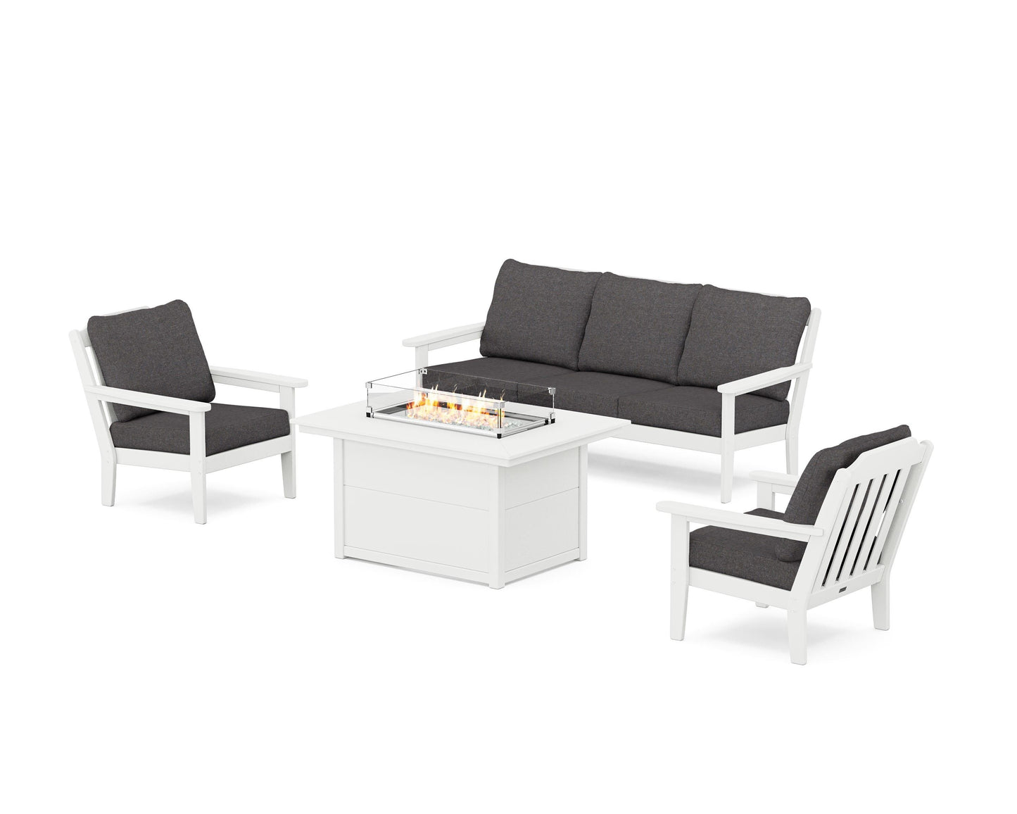 Cottage Deep Seating Fire Pit Table Set