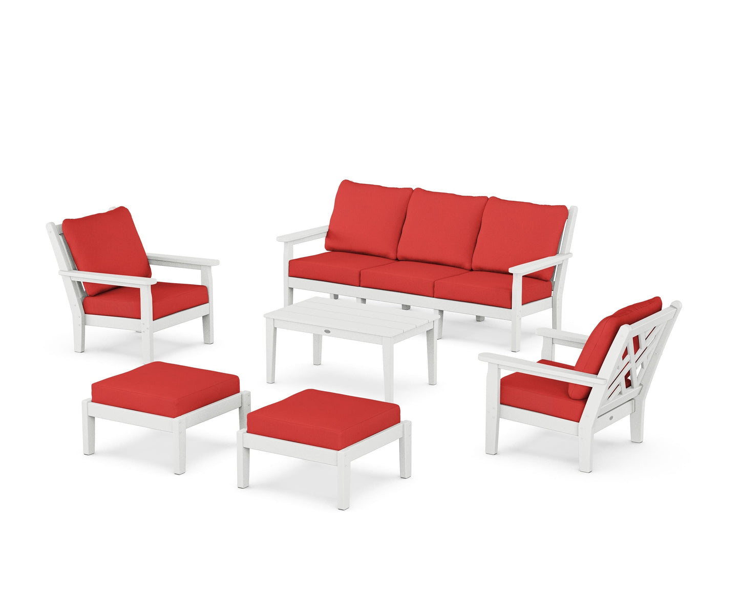 Chippendale 6-Piece Lounge Sofa Set