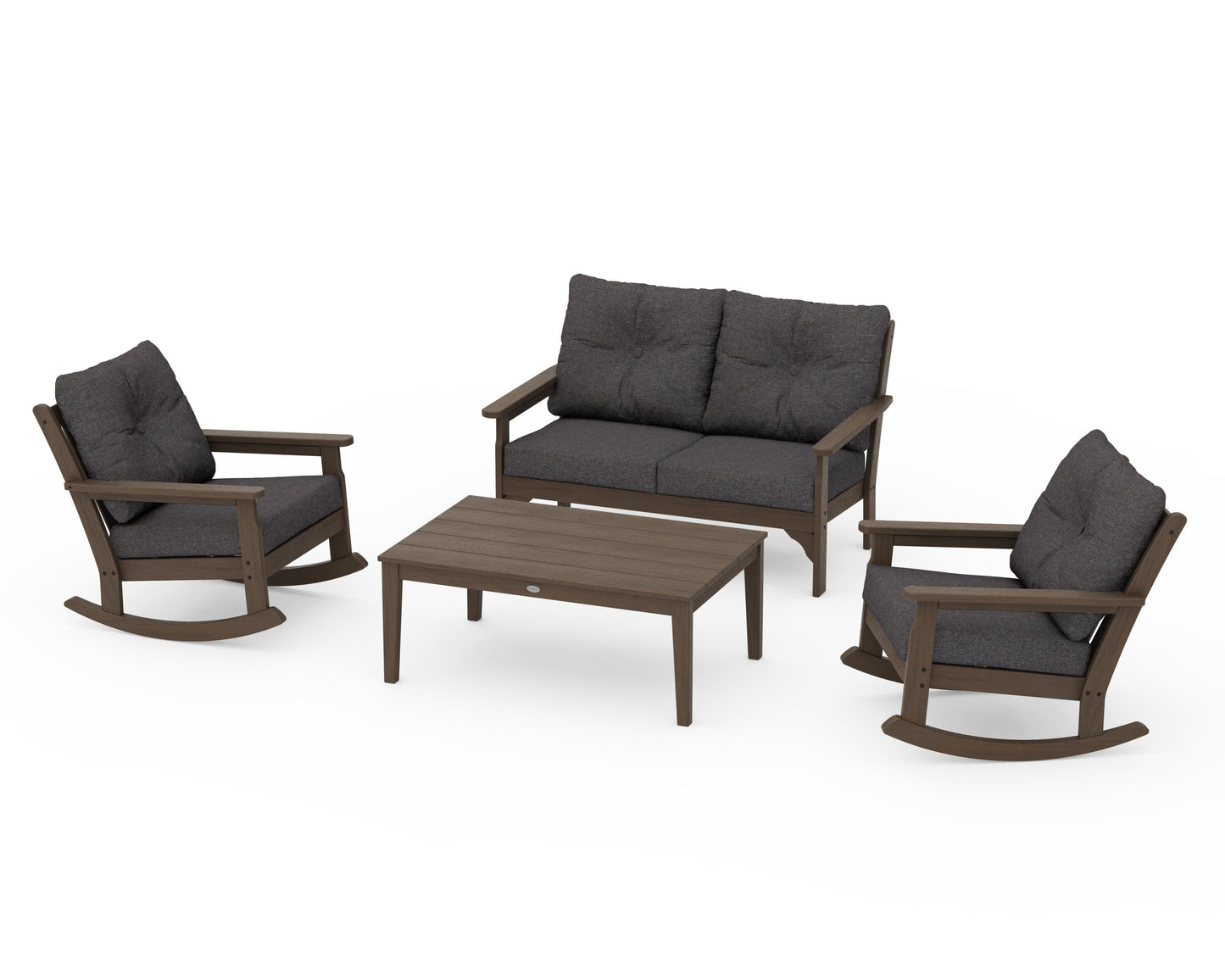 Vineyard 4-Piece Deep Seating Rocking Chair Set