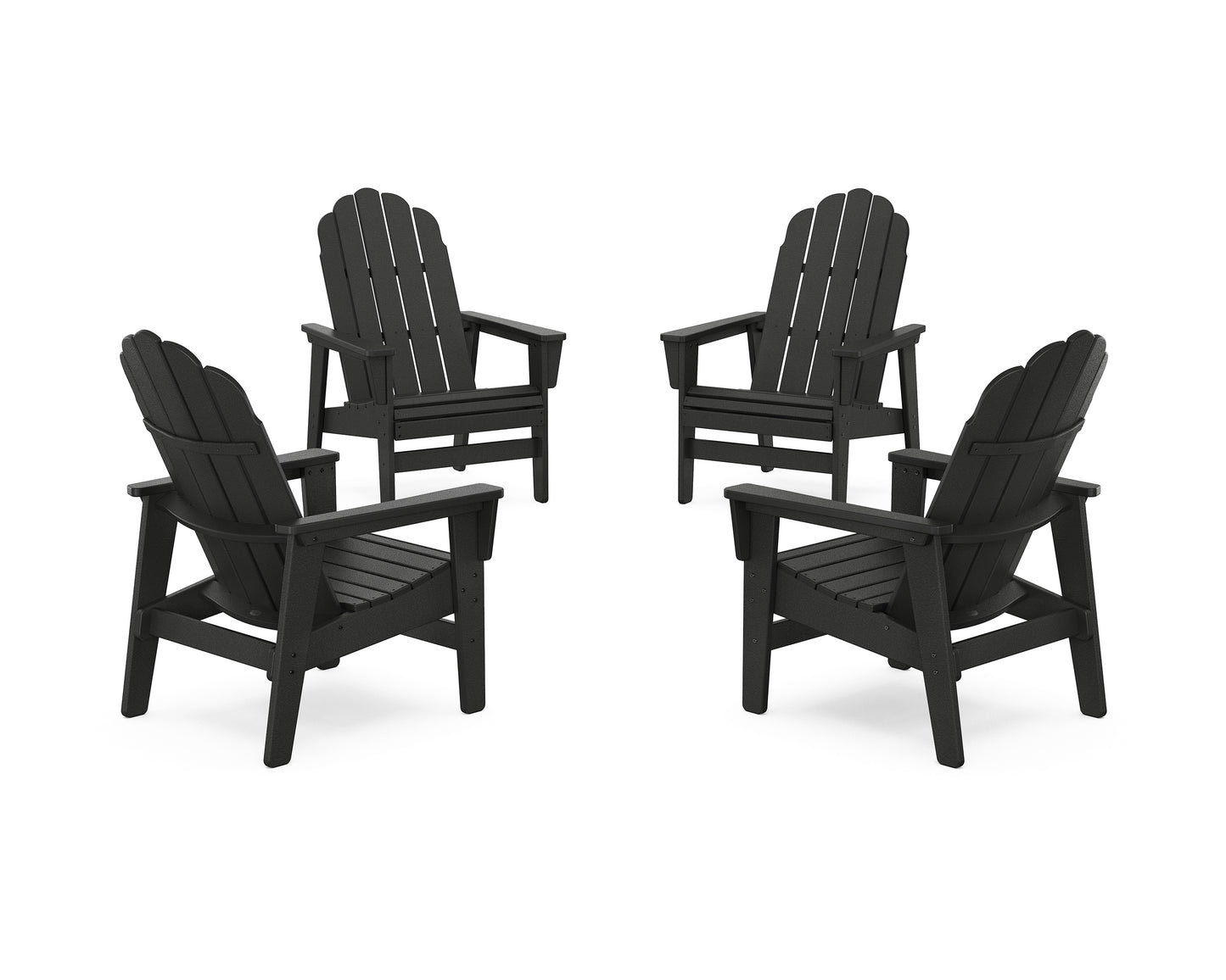4-Piece Vineyard Grand Upright Adirondack Chair Conversation Set