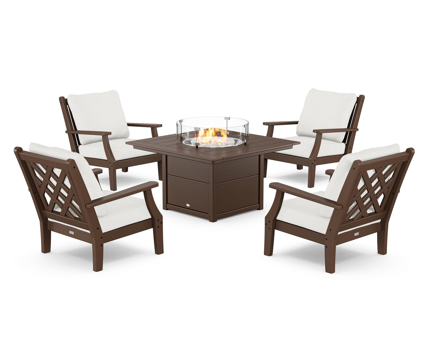 Wovendale 5-Piece Deep Seating Set with Fire Pit Table