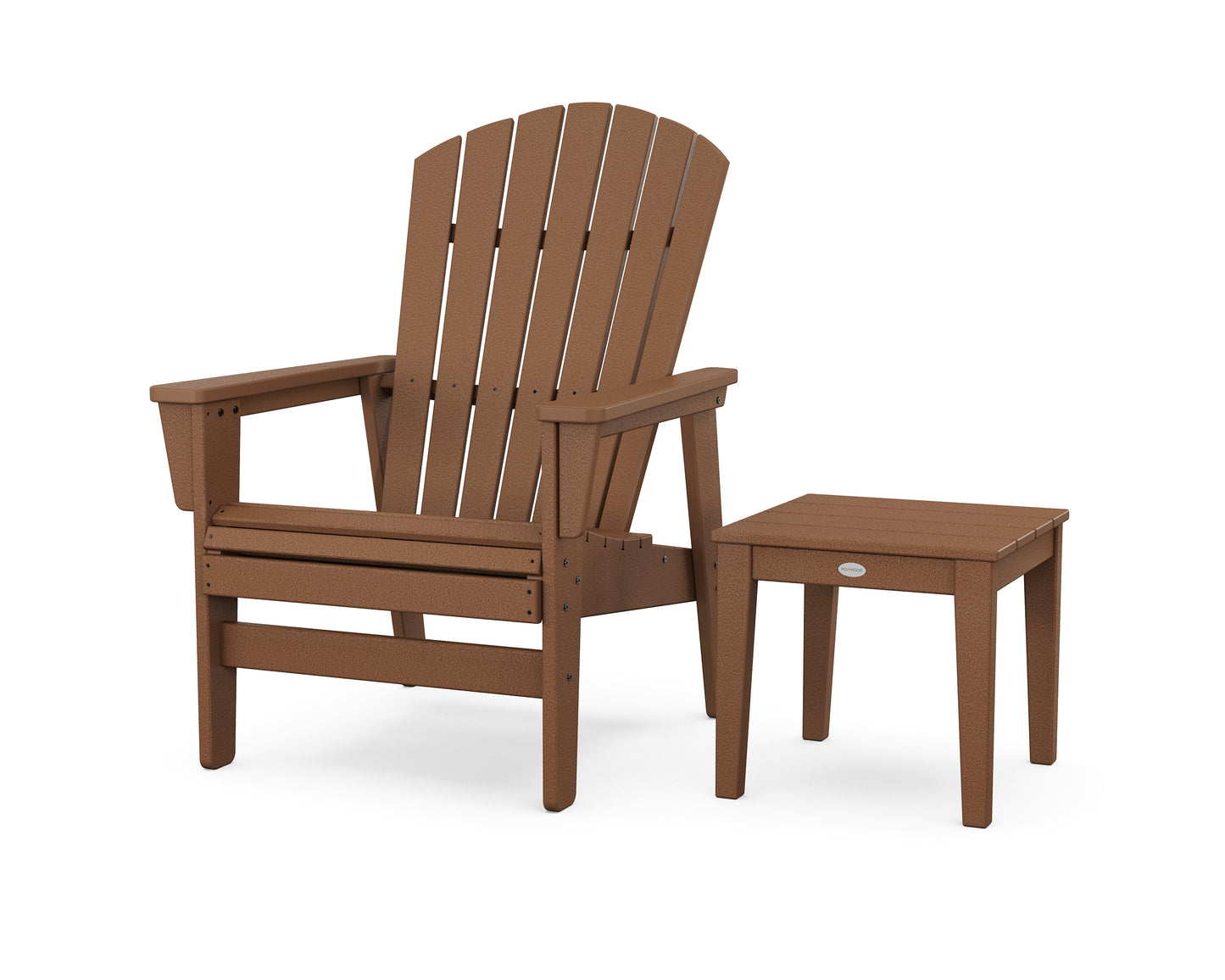 Nautical Grand Upright Adirondack Chair with Side Table