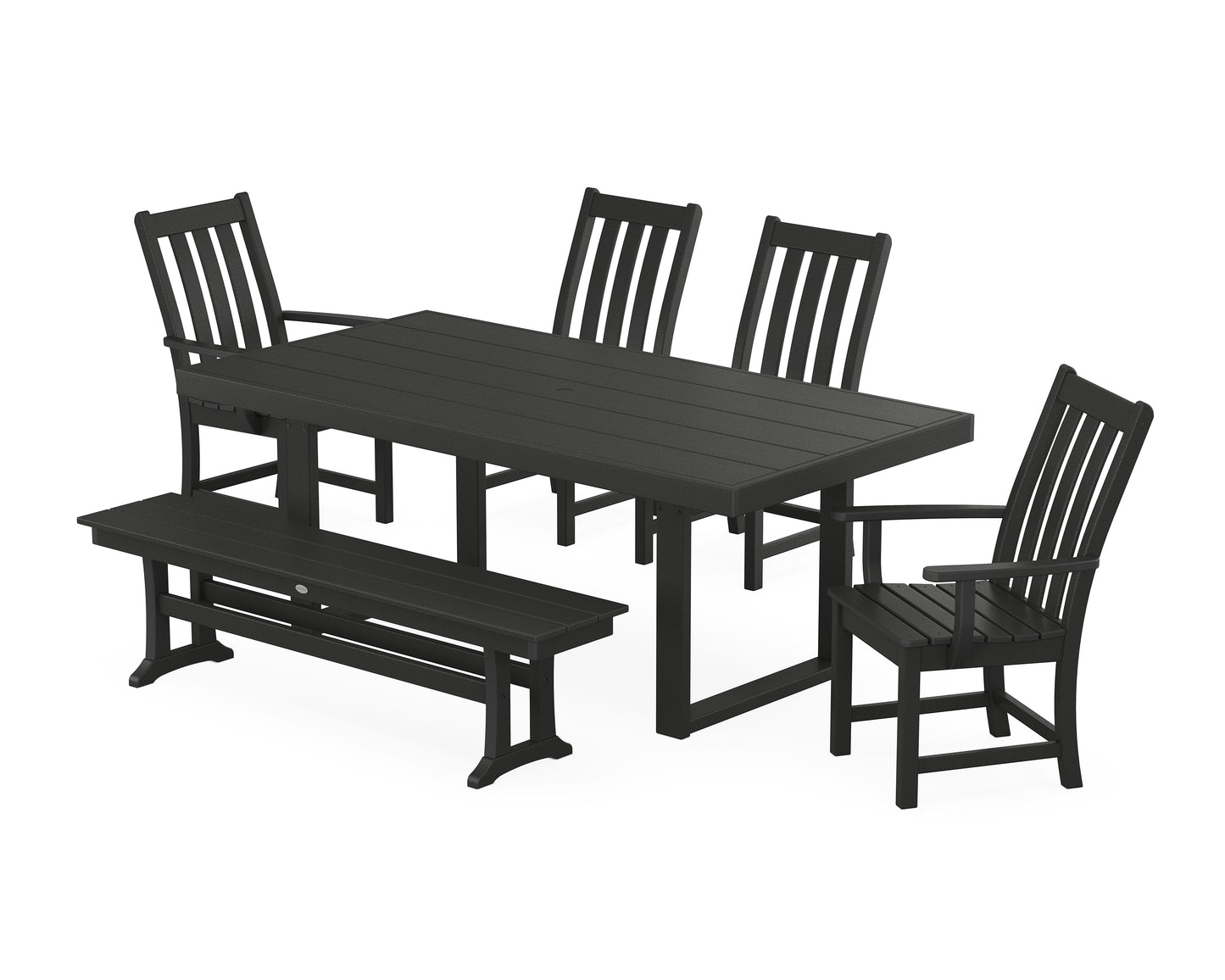 Vineyard 6-Piece Dining Set with Bench