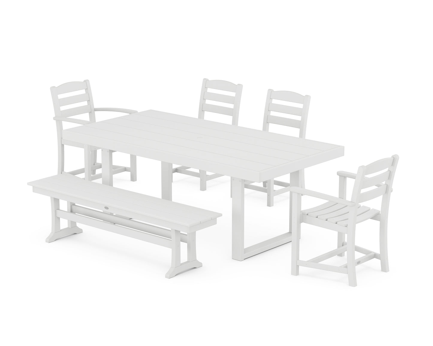 La Casa Café 6-Piece Dining Set with Bench