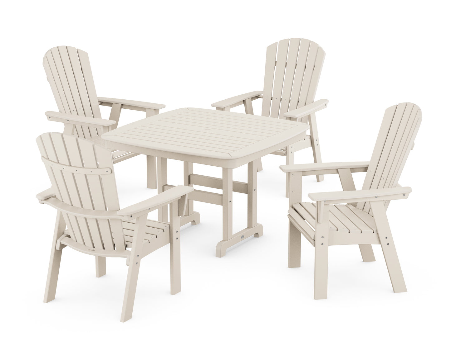 Nautical Curveback Adirondack 5-Piece Dining Set