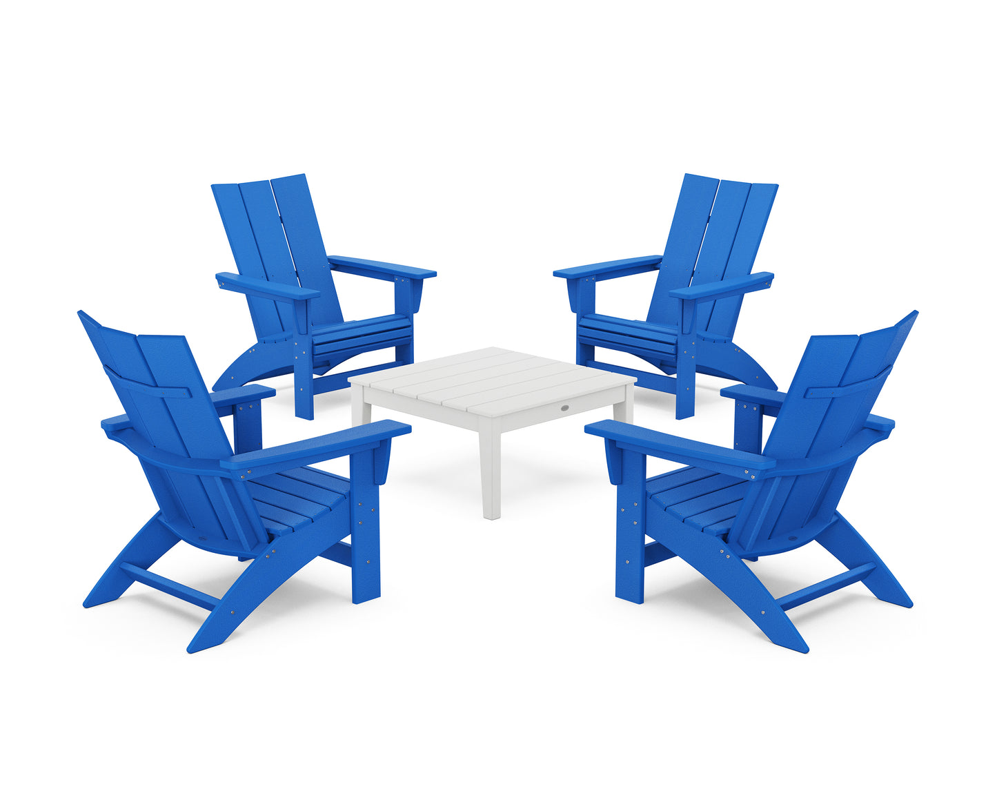 5-Piece Modern Grand Adirondack Chair Conversation Group