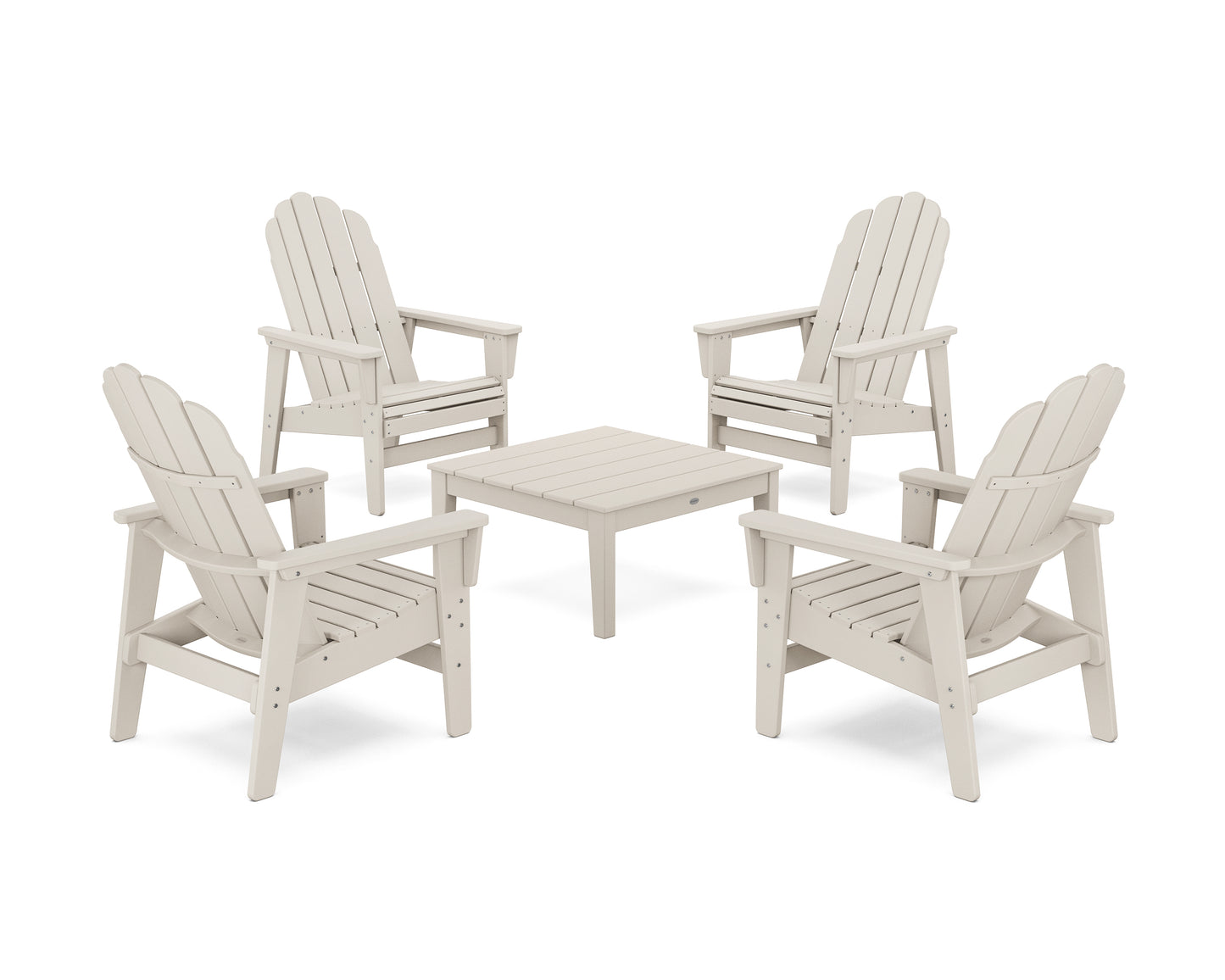 5-Piece Vineyard Grand Upright Adirondack Chair Conversation Group