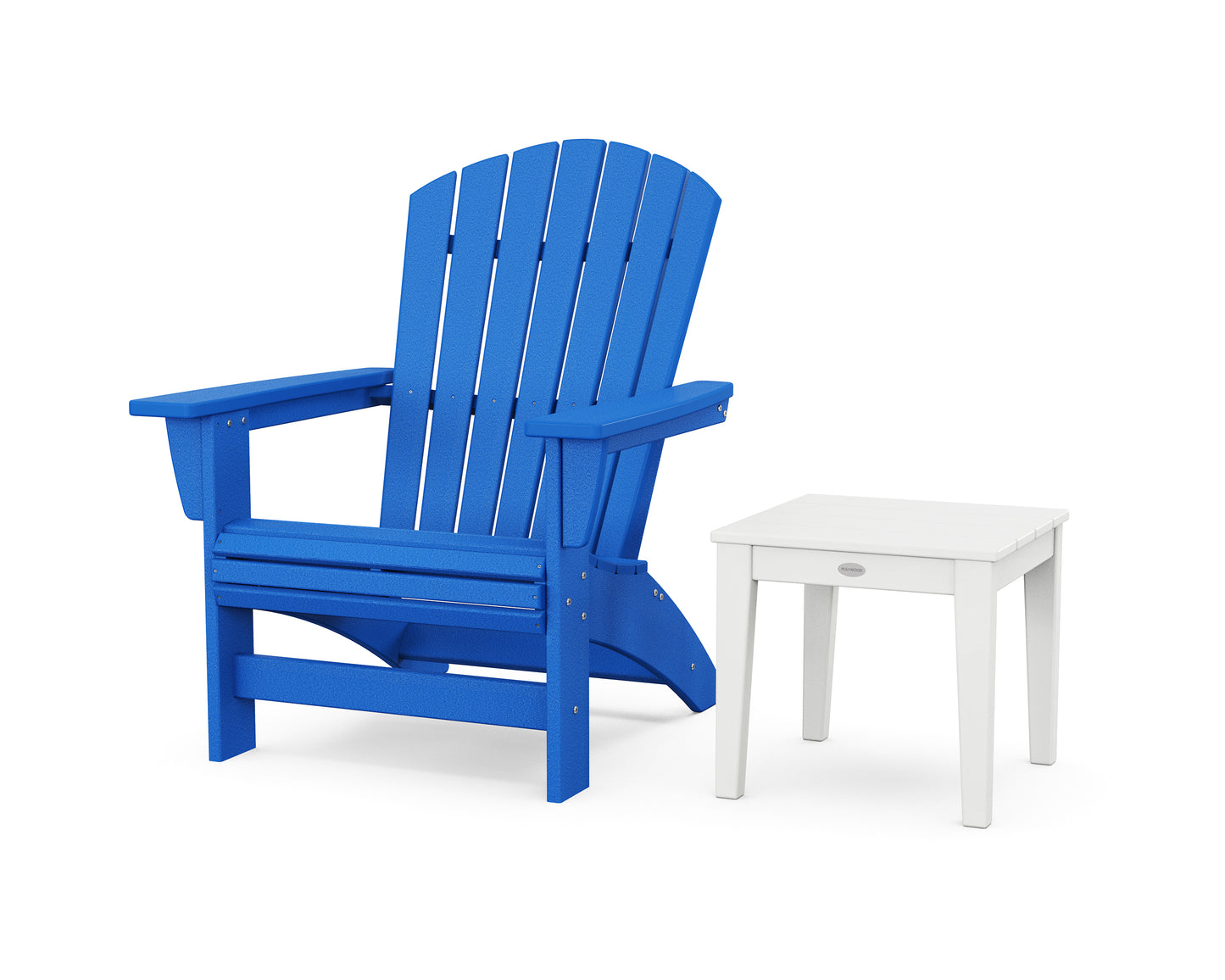 Nautical Grand Adirondack Chair with Side Table