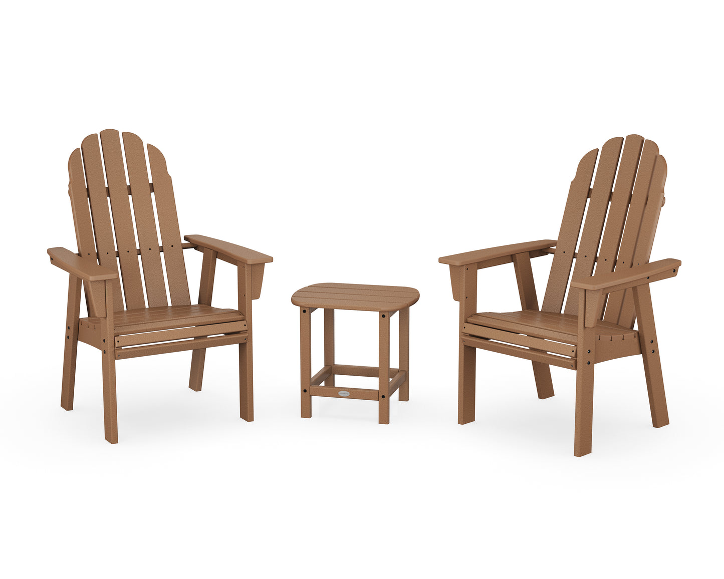 Vineyard 3-Piece Curveback Upright Adirondack Chair Set