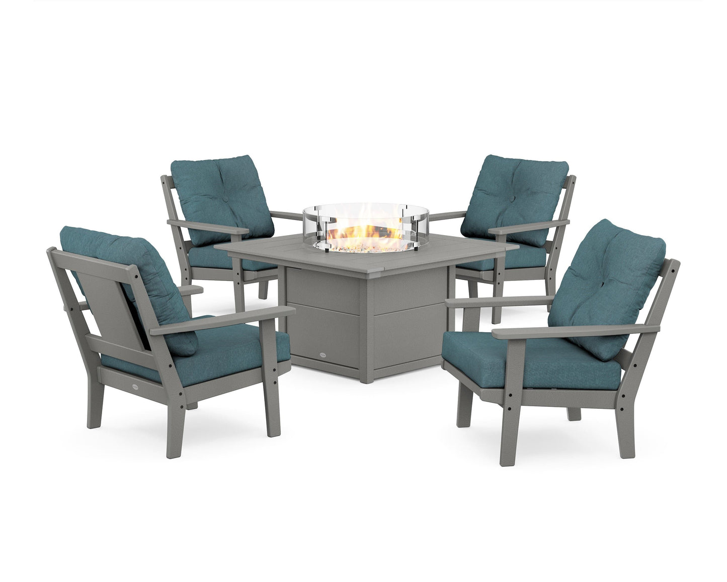 Prairie 5-Piece Deep Seating Set with Fire Pit Table