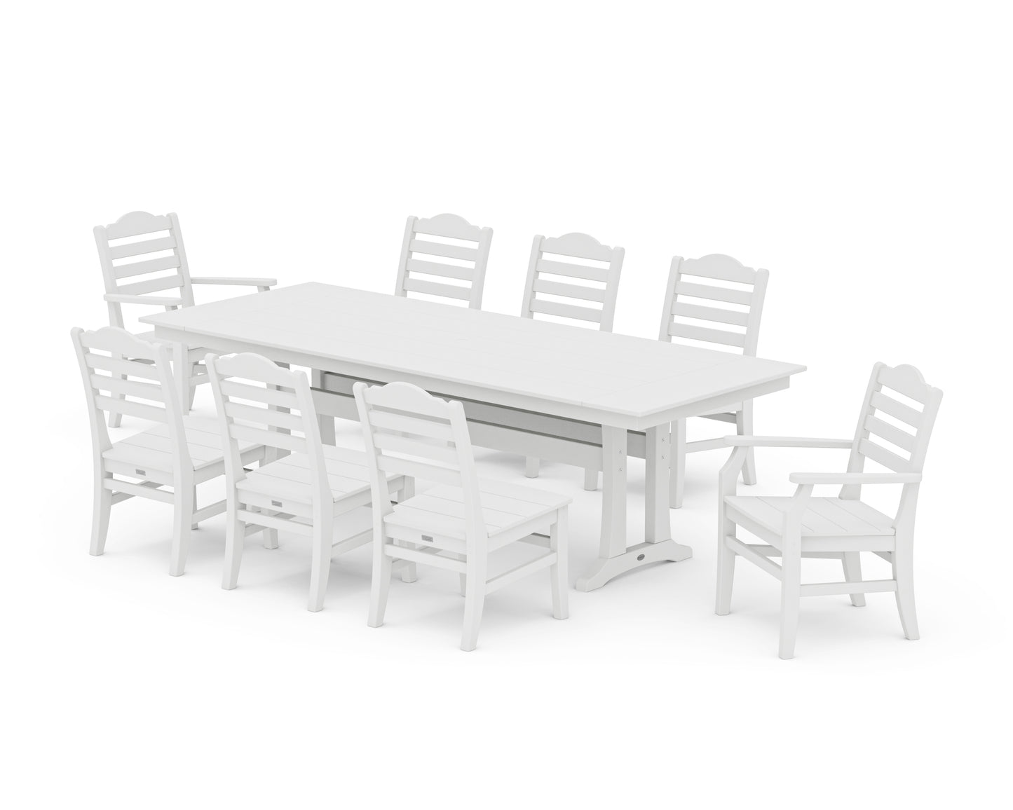 Savannah 9-Piece Farmhouse Dining Set with Trestle Legs