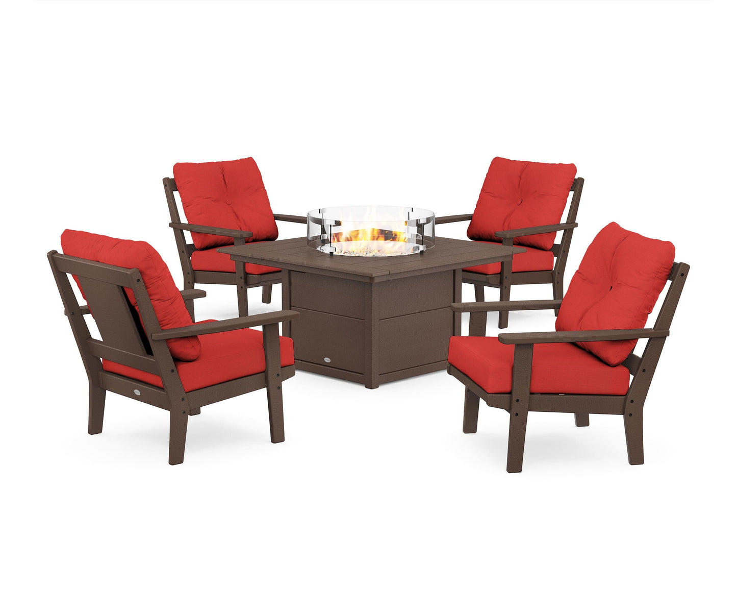 Prairie 5-Piece Deep Seating Set with Fire Pit Table