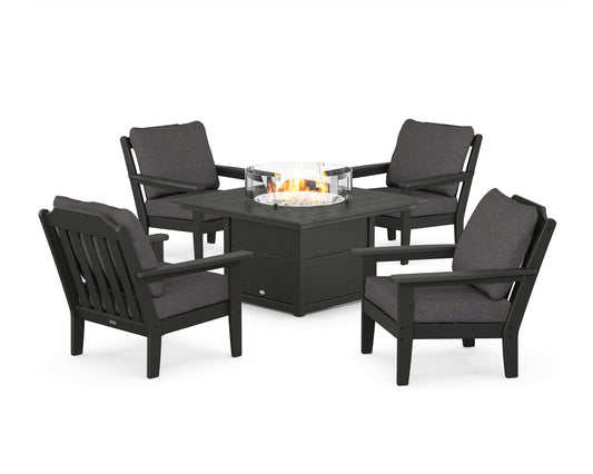 Cottage 5-Piece Deep Seating Set with Fire Pit Table