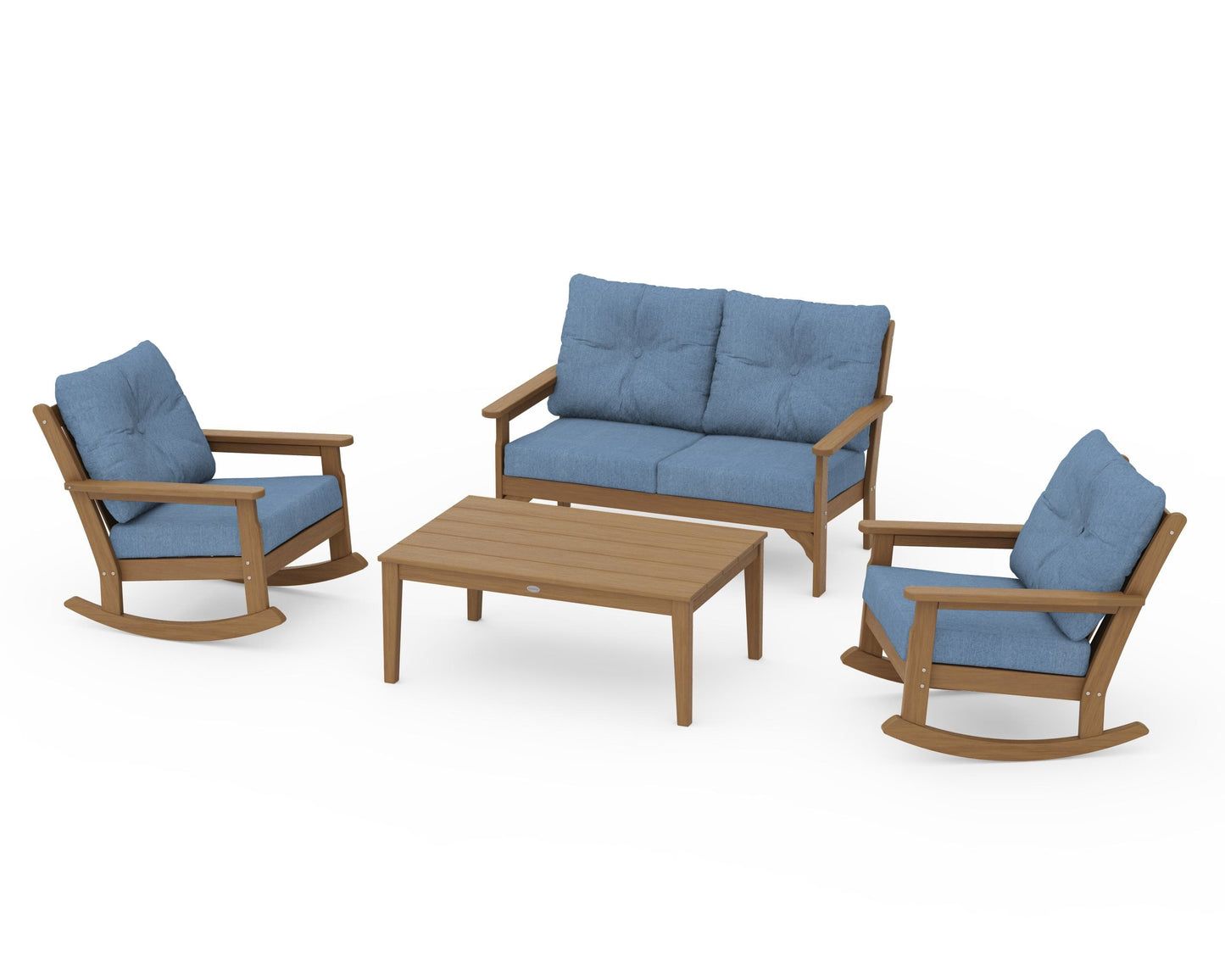 Vineyard 4-Piece Deep Seating Rocking Chair Set