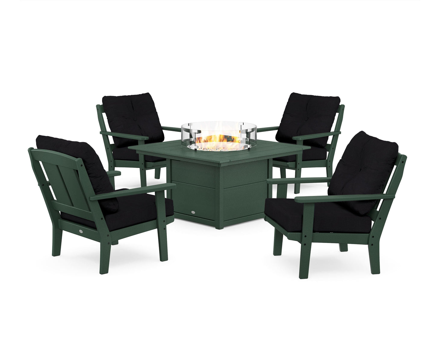 Mission 5-Piece Deep Seating Set with Fire Pit Table