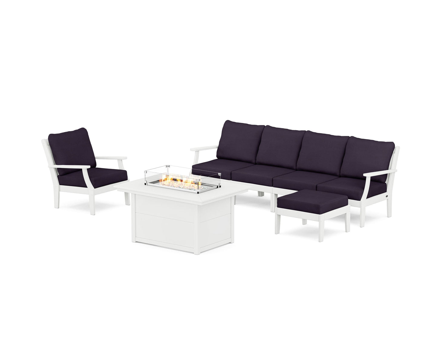 Braxton Sectional Lounge and Fire Pit Set