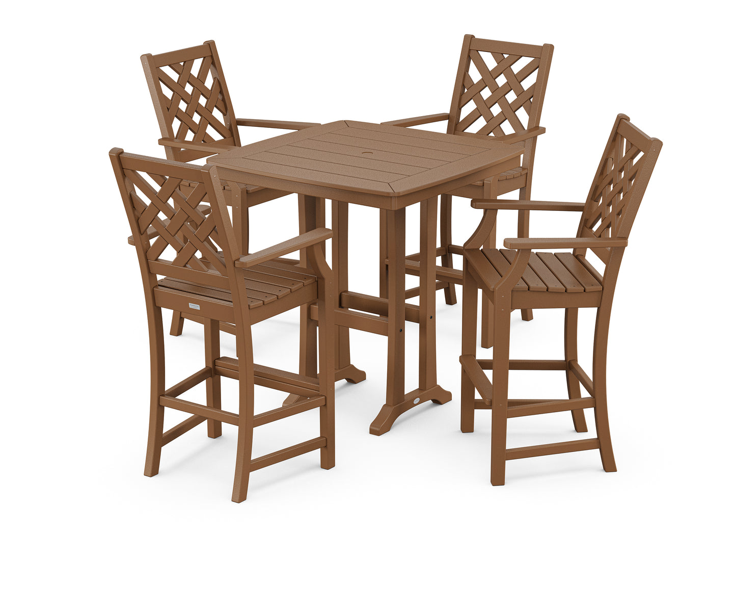 Wovendale 5-Piece Bar Set with Trestle Legs