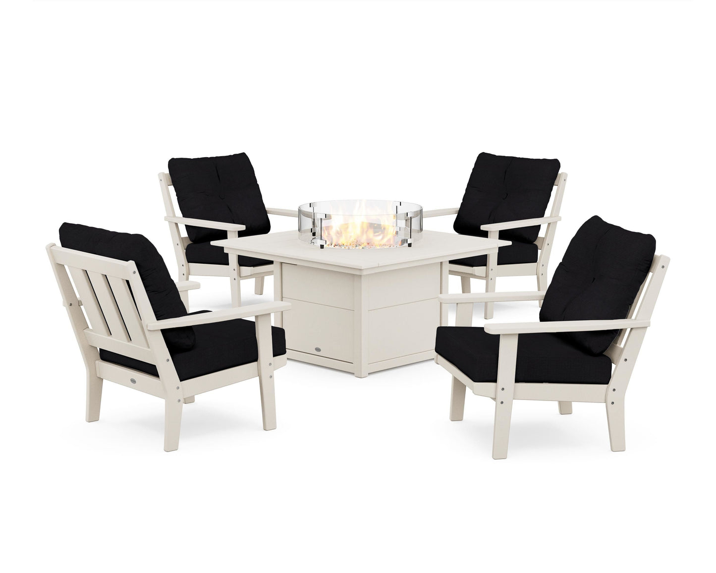 Oxford 5-Piece Deep Seating Set with Fire Pit Table