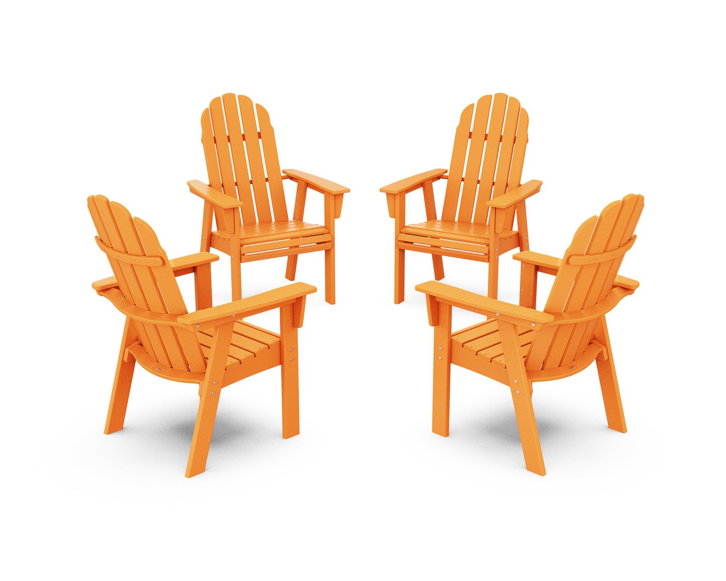 Vineyard 4-Piece Curveback Upright Adirondack Conversation Set