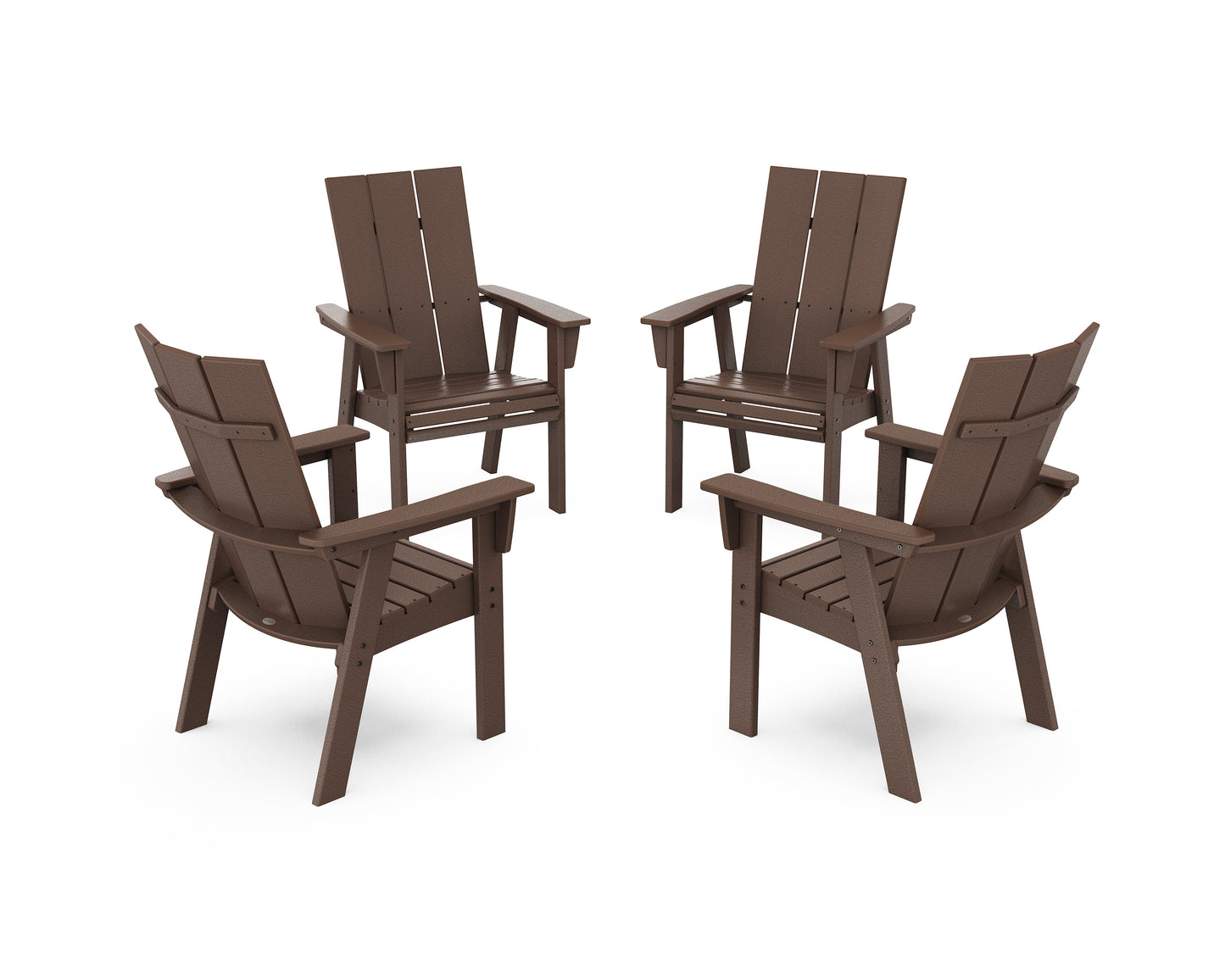 Modern 4-Piece Curveback Upright Adirondack Conversation Set