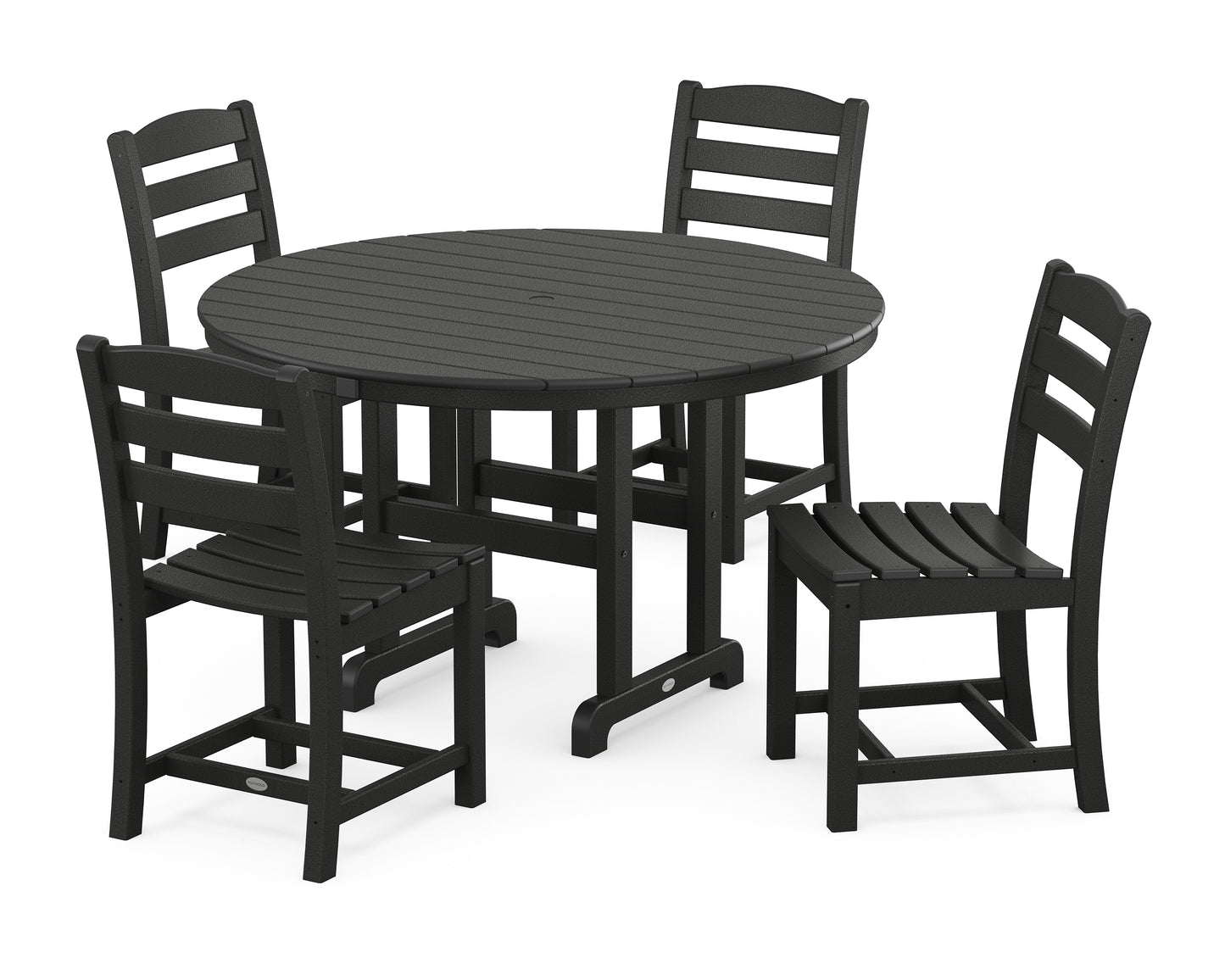 La Casa Caf‚ Side Chair 5-Piece Round Farmhouse Dining Set