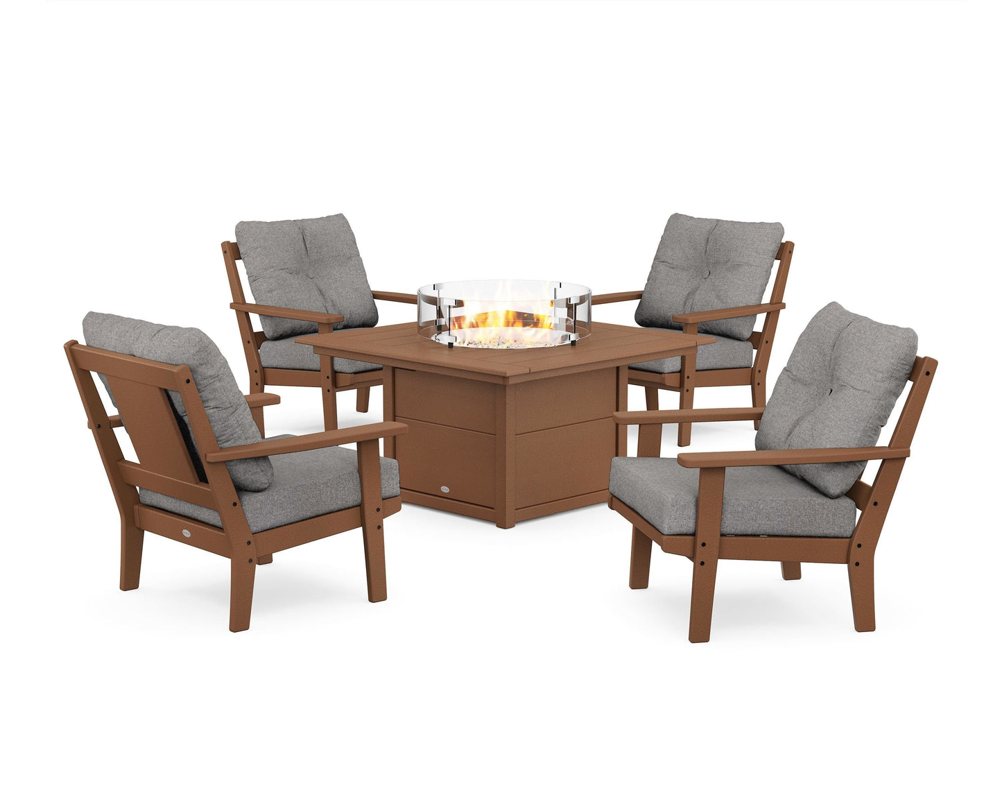 Prairie 5-Piece Deep Seating Set with Fire Pit Table