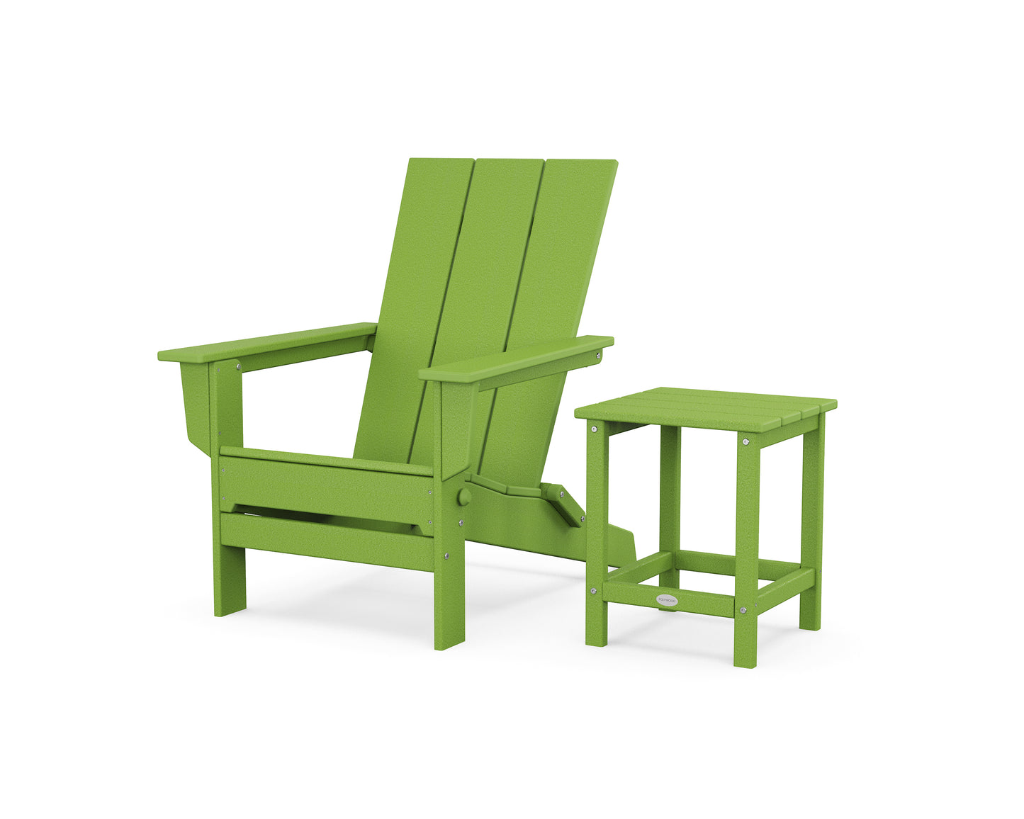 Modern Studio Folding Adirondack Chair with Side Table