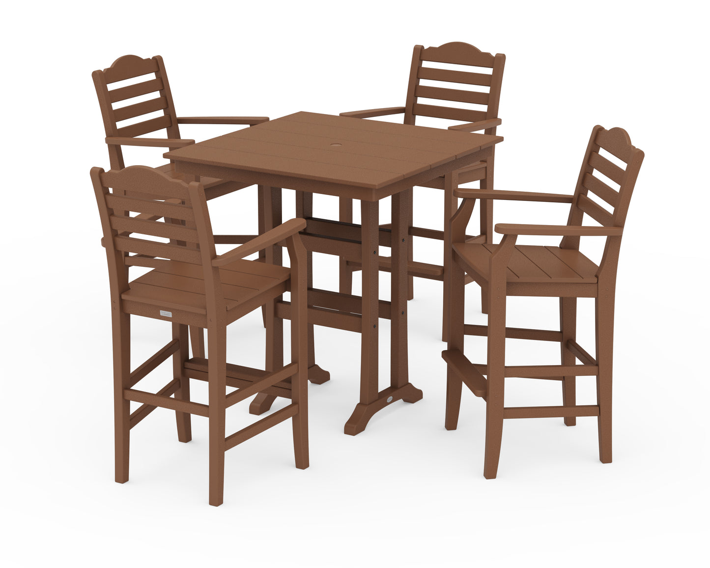 Savannah 5-Piece Farmhouse Bar Set with Trestle Legs