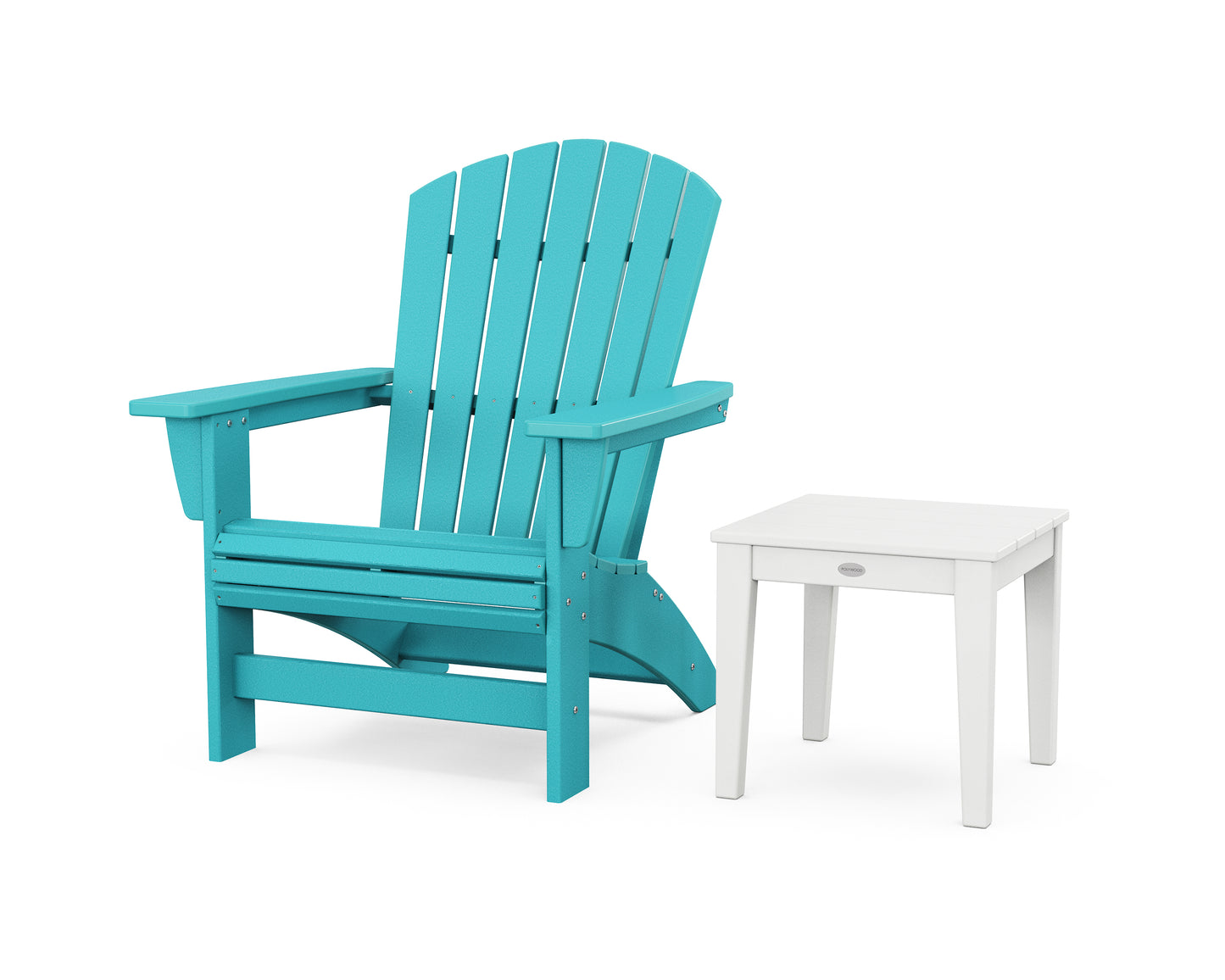 Nautical Grand Adirondack Chair with Side Table