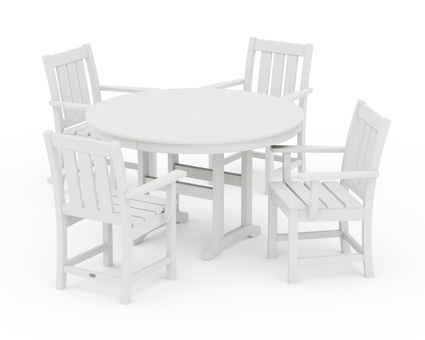 Oxford 5-Piece Round Farmhouse Dining Set