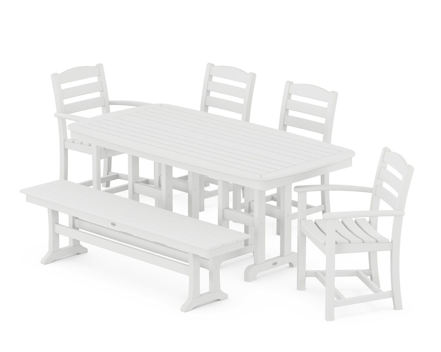 La Casa Café 6-Piece Dining Set with Bench
