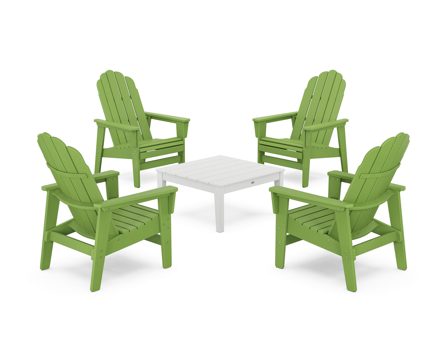 5-Piece Vineyard Grand Upright Adirondack Chair Conversation Group