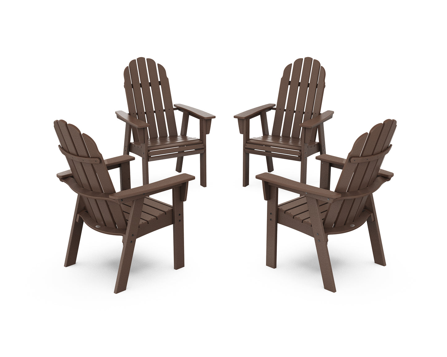 Vineyard 4-Piece Curveback Upright Adirondack Conversation Set