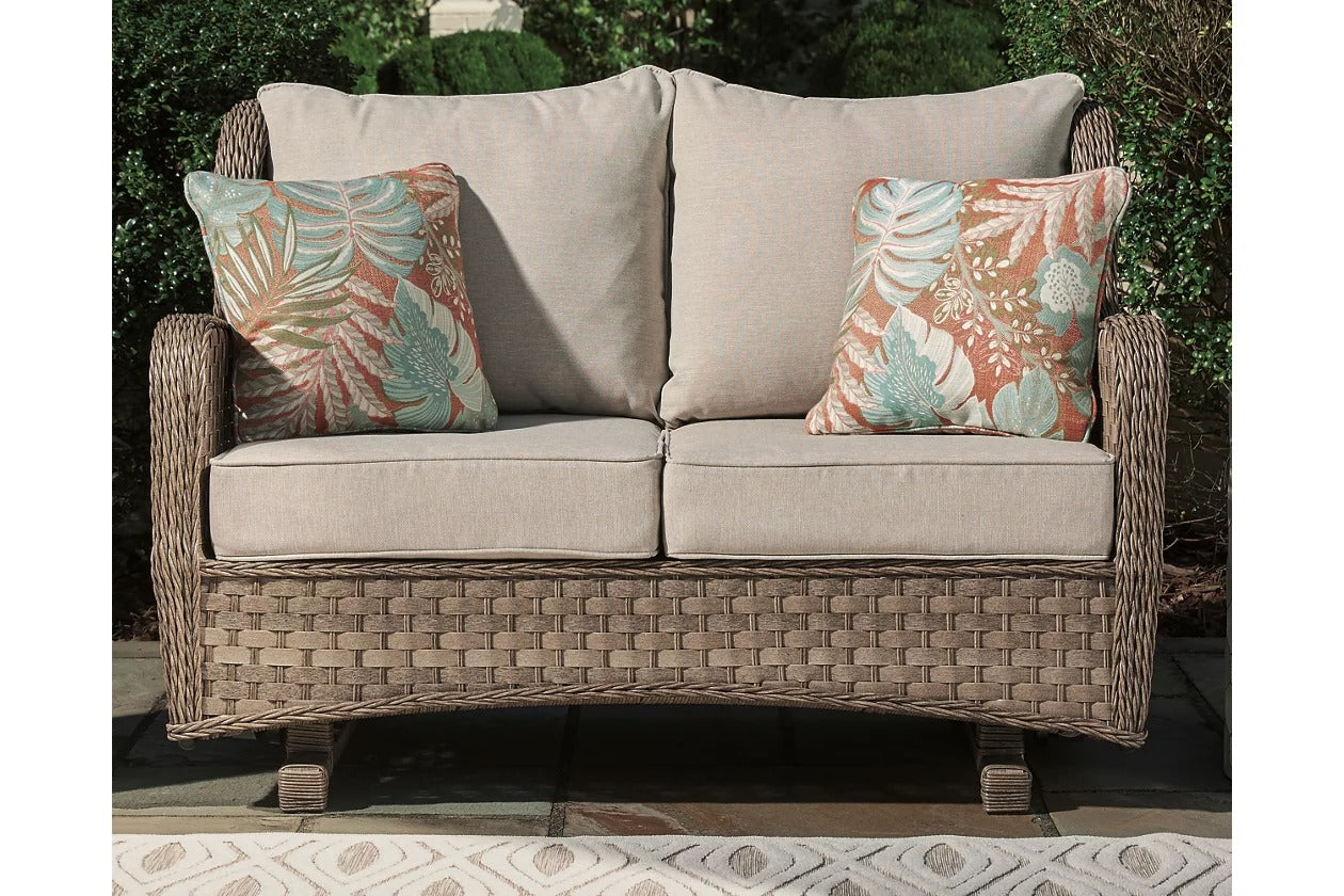 Clear Ridge Outdoor Glider Loveseat with Cushion