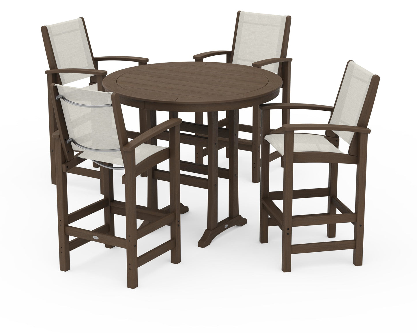 Coastal 5-Piece Nautical Trestle Bar Set