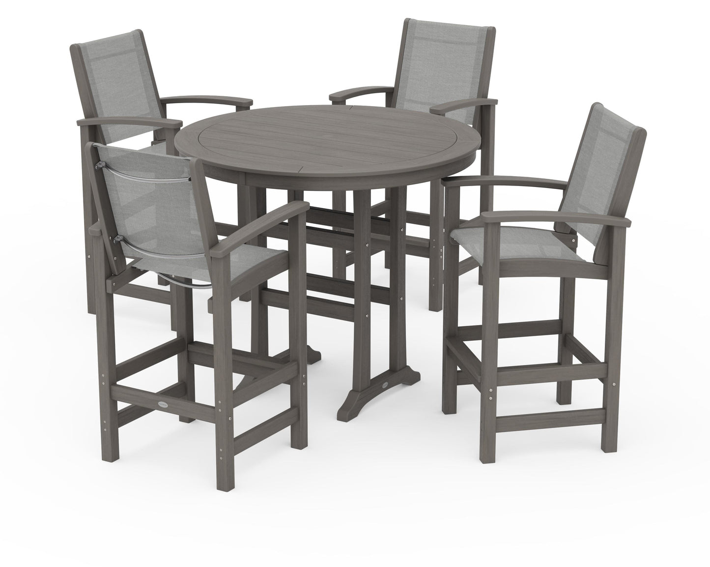 Coastal 5-Piece Nautical Trestle Bar Set