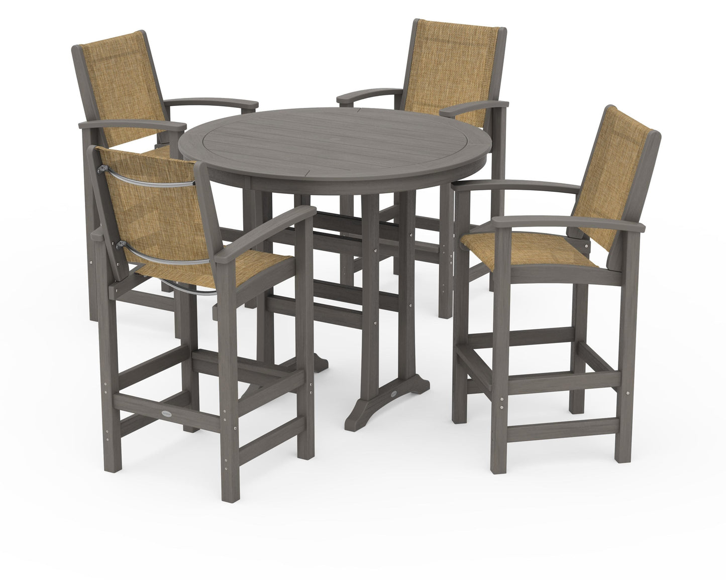 Coastal 5-Piece Nautical Trestle Bar Set