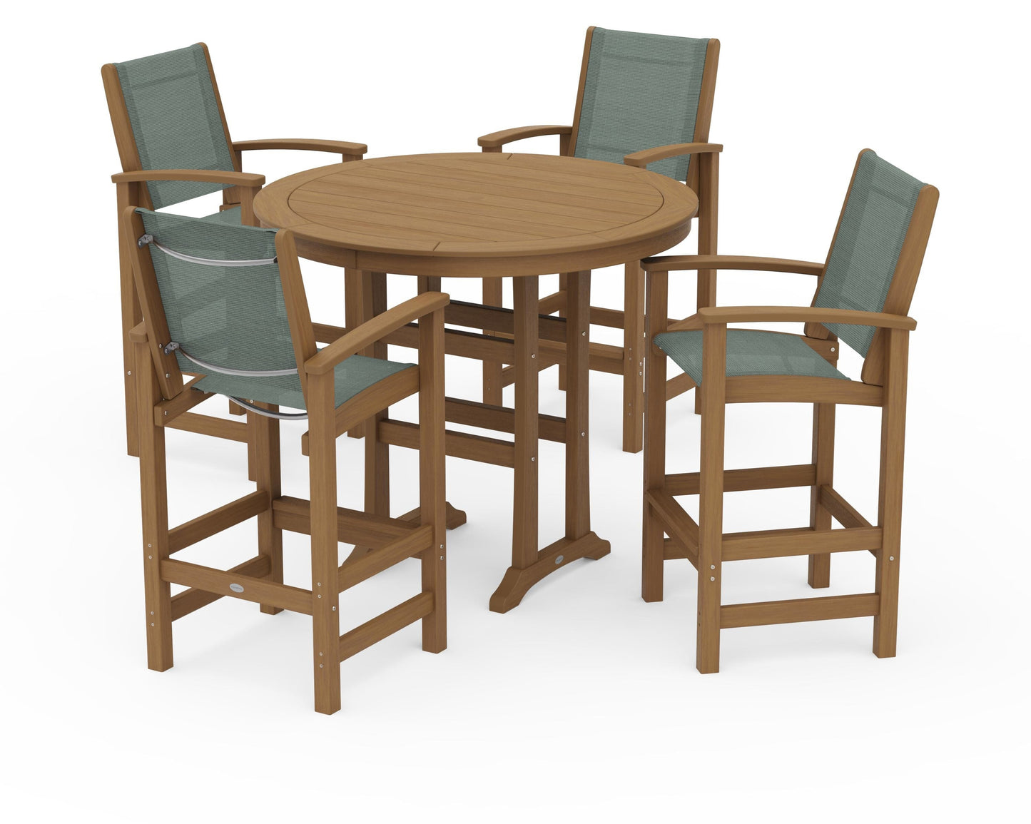 Coastal 5-Piece Nautical Trestle Bar Set