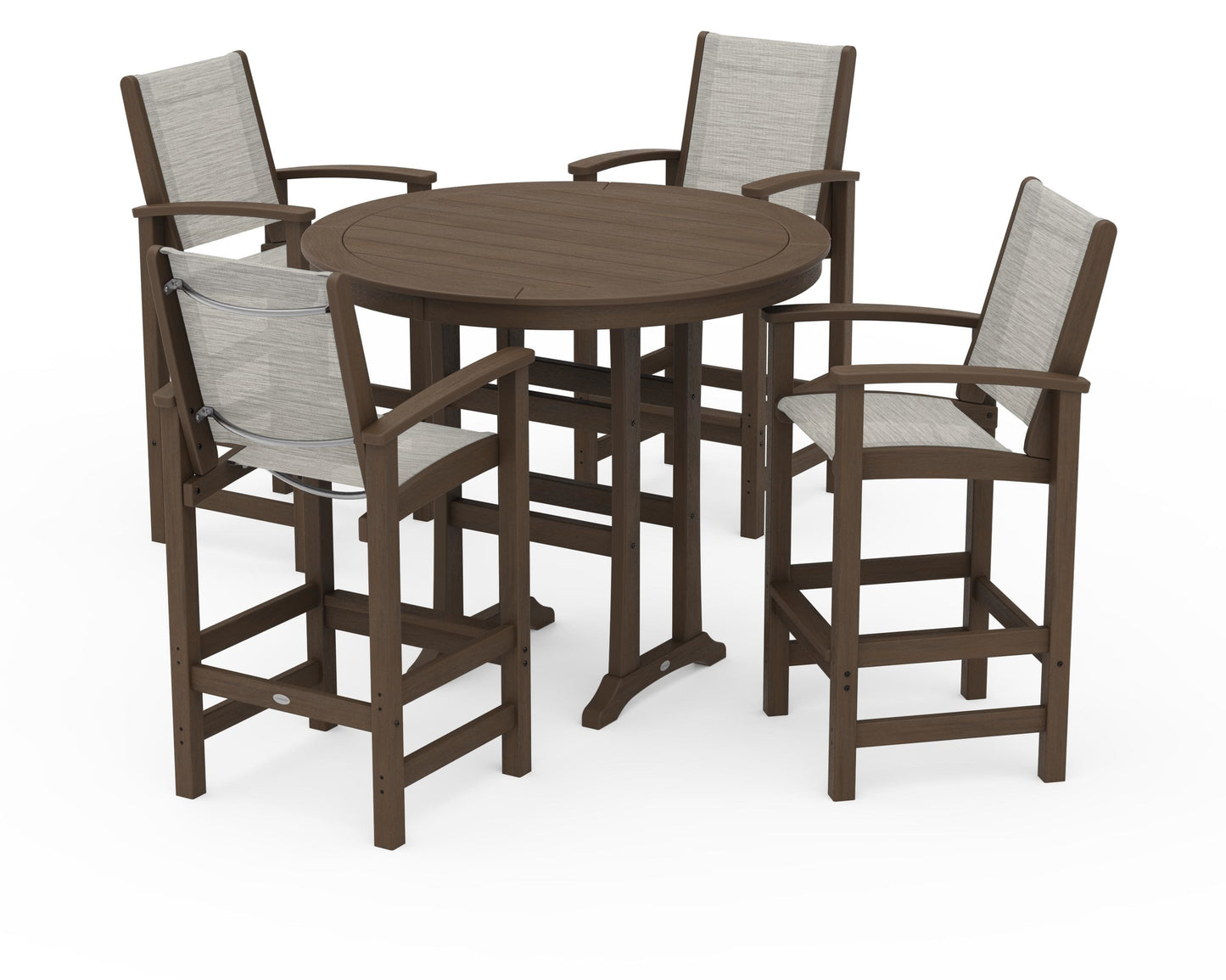 Coastal 5-Piece Nautical Trestle Bar Set