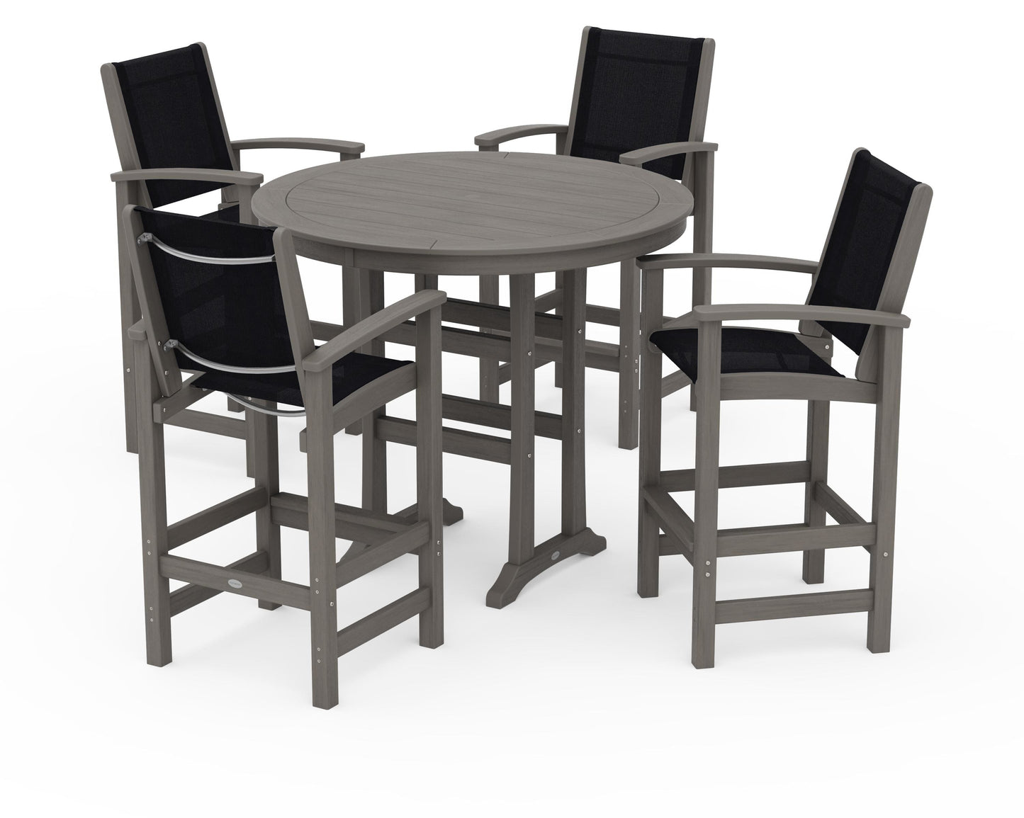 Coastal 5-Piece Nautical Trestle Bar Set