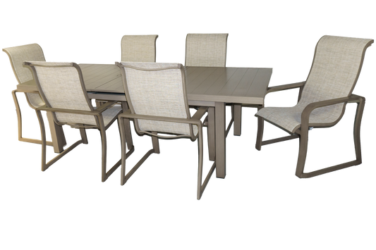 Beach Front Stacking Chairs and Extension Table